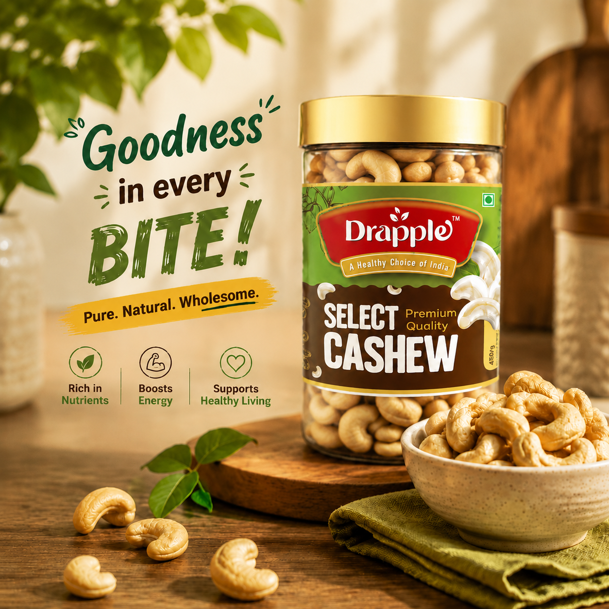Premium Select Cashew Nuts ā 450āÆg