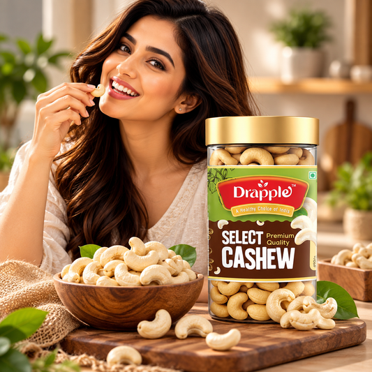 Drapple Select Premium Cashews (Kaju) – 450 g Jar