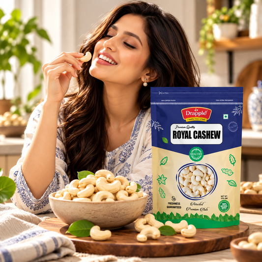 Drapple Royal Cashews (Kaju) – Premium Quality, 250 g