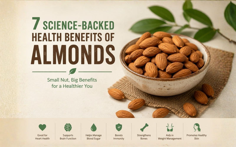 7 Science-Backed Health Benefits of Almonds – Drapple Foods