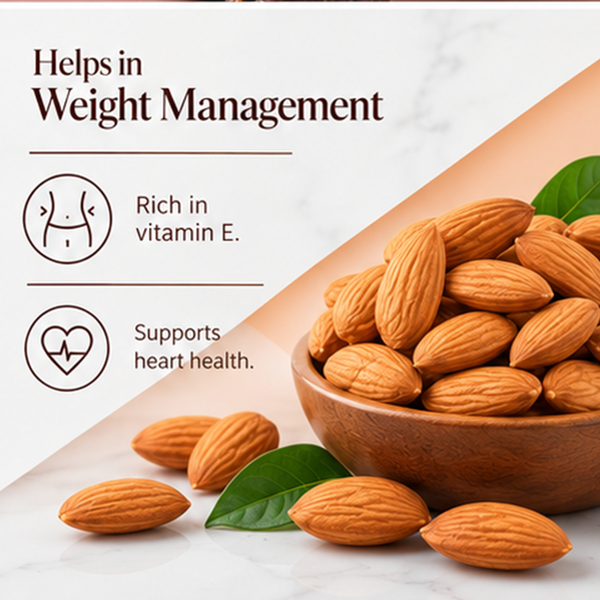 Drapple Premium Almonds (Badam) – Healthy Crunchy Almond Nuts (450g Jar)