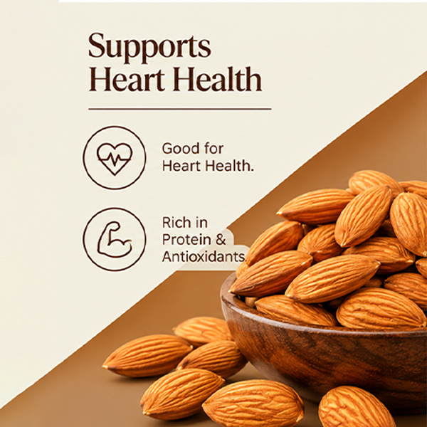 Drapple Select Premium Almonds (Badam) – 450 g Jar