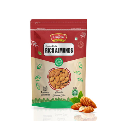 Drapple Rich Almonds – Premium Quality Almonds (250g Pouch)