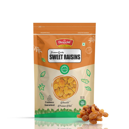 Drapple Premium Sweet Raisins – Healthy Golden Raisins (250g Pouch)
