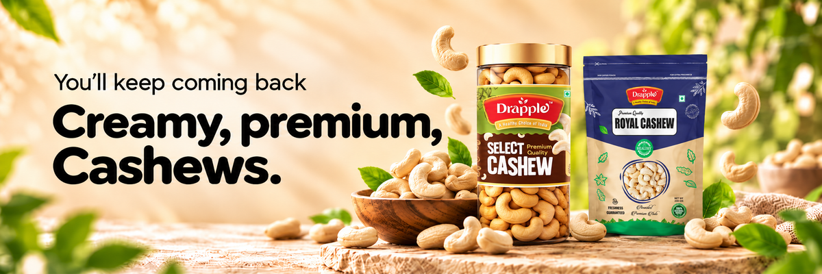 Drapple Select Premium Cashews (Kaju) – 450 g Jar