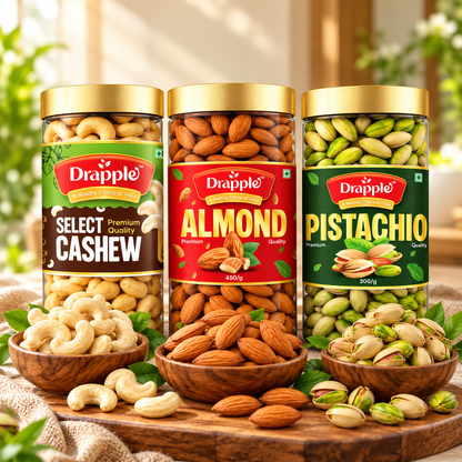 DRAPPLE PREMIUM DRY FRUITS COMBO Pista • Badam • Kaju