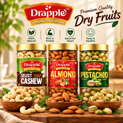 DRAPPLE PREMIUM DRY FRUITS COMBO Pista • Badam • Kaju